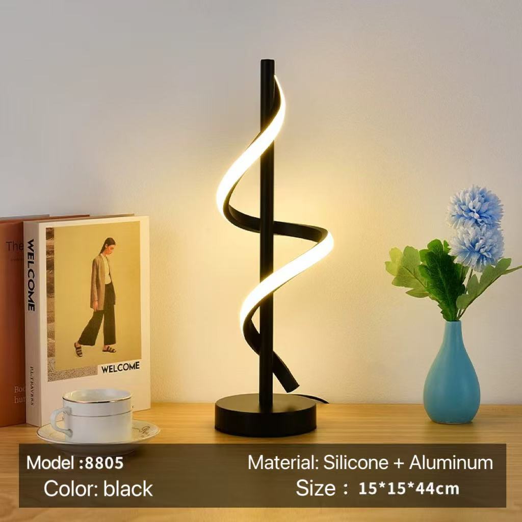 Luxury Spiral LED Bedside Reading Light– A Stunning Decorative Night Light - New Ye shop