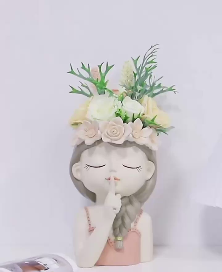  Lucky Charms Girl decorations- handmade planter, Unique Decor for Stylish Living Rooms, Studies, and Workspaces.