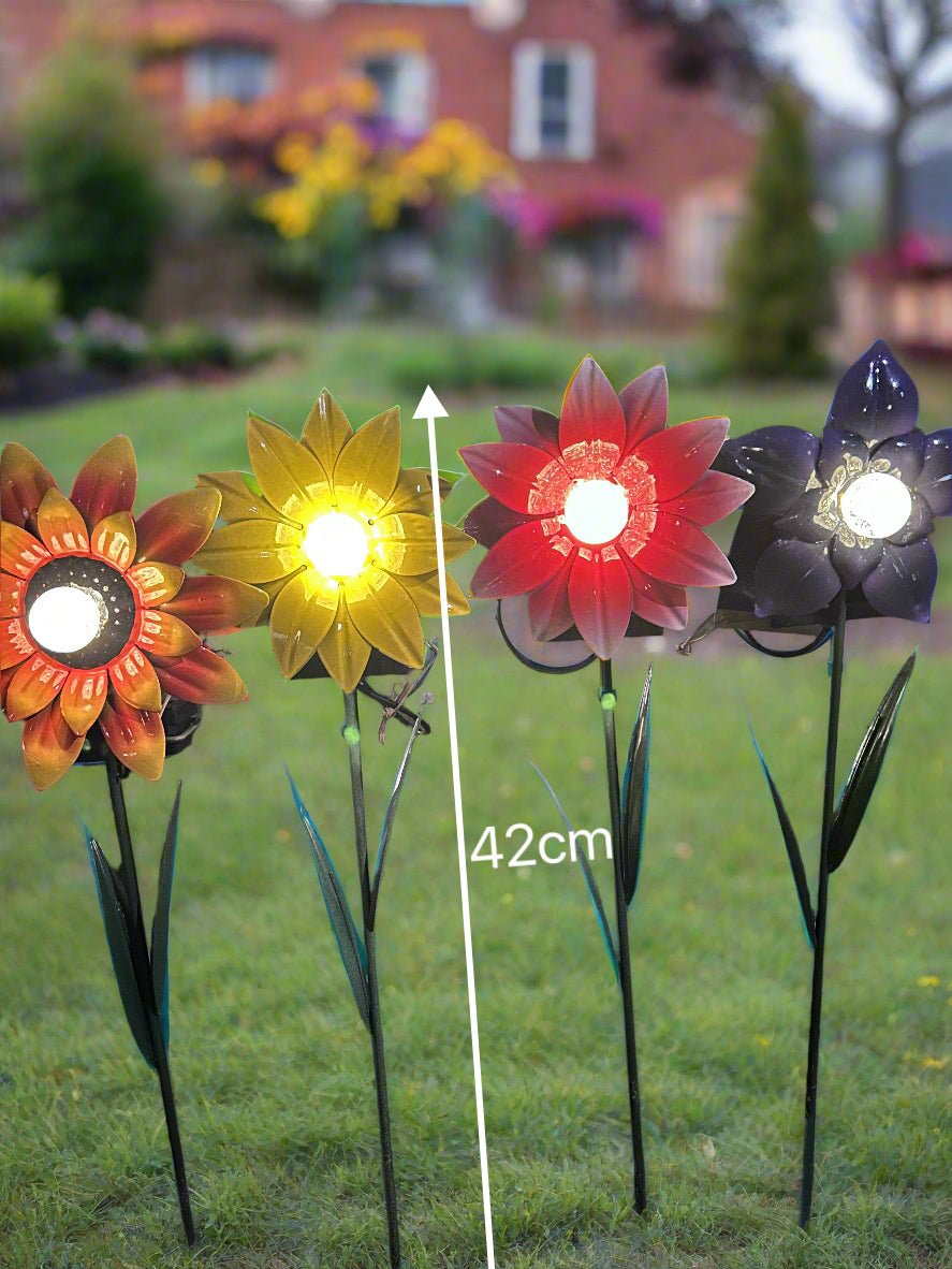 Solar-powered LED lights, eco-friendly decorative decor, sustainable garden/balcony/pathway charm, elegant and charming, size view