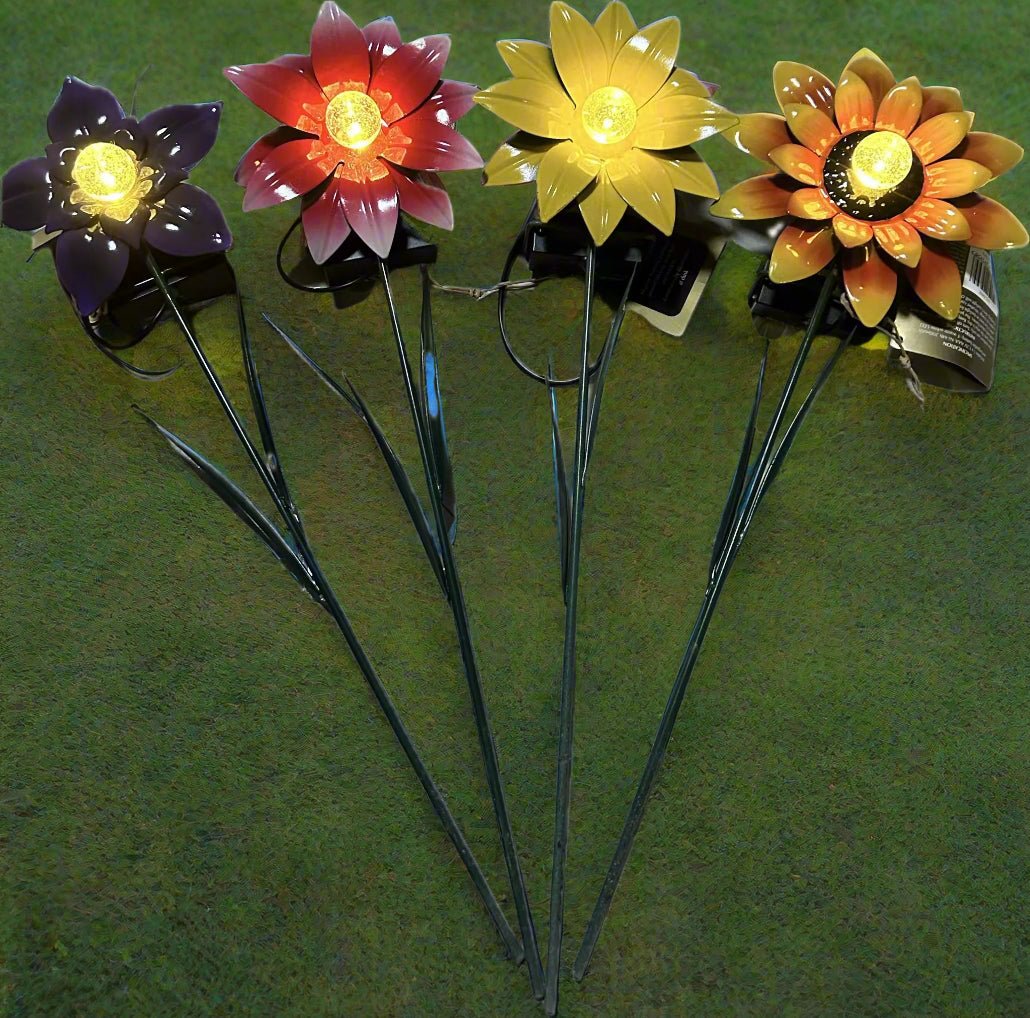 4 Packs Decorative Solar Sunflower Garden Lights for DIY garden&balcony-4 packs